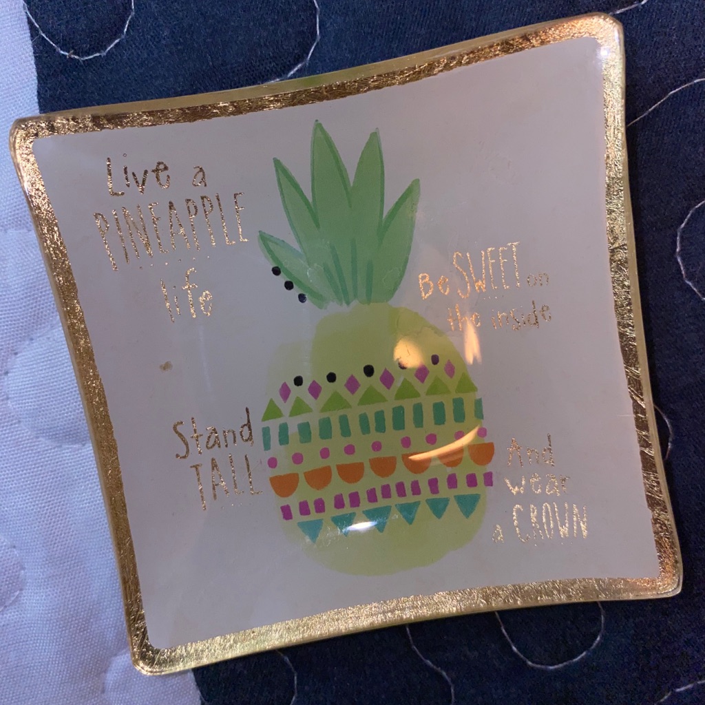 Natural Life Pineapple Jewelry Dish